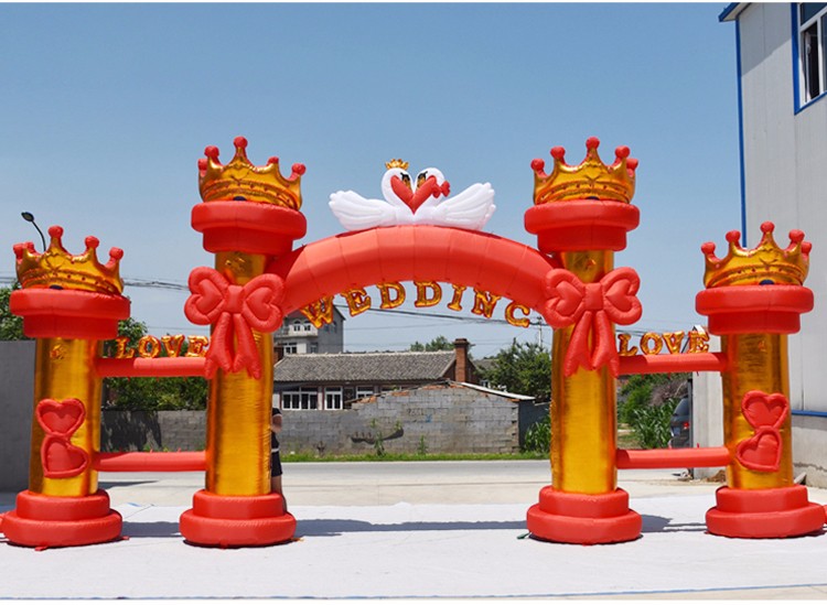 中和镇红色婚庆气模拱门